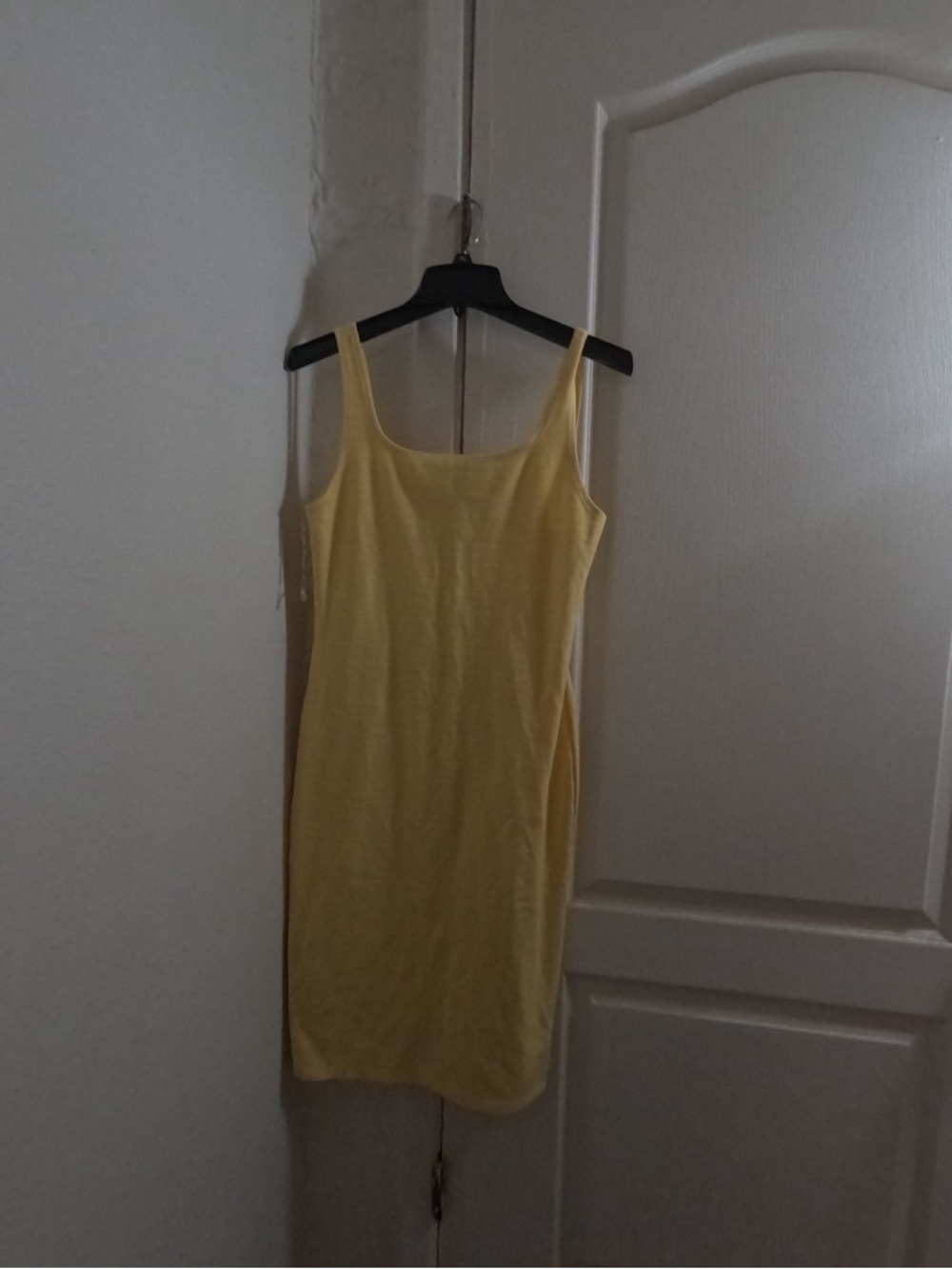 Popular Basics Yellow Ribbed Tank Dress - Picture 2 of 3
